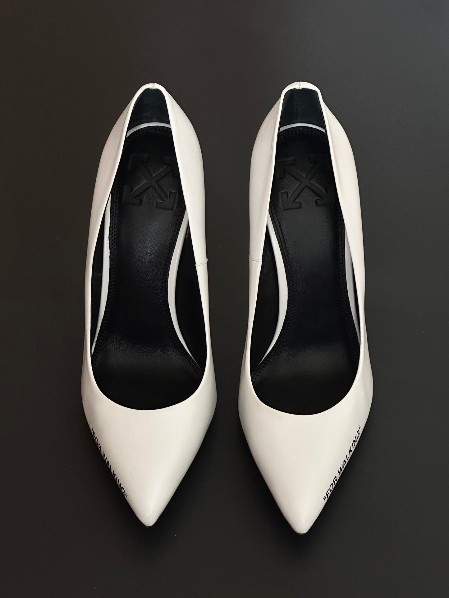 Off-White c/o Virgil Abloh "FOR WALKING" Stiletto Heels, IT 39