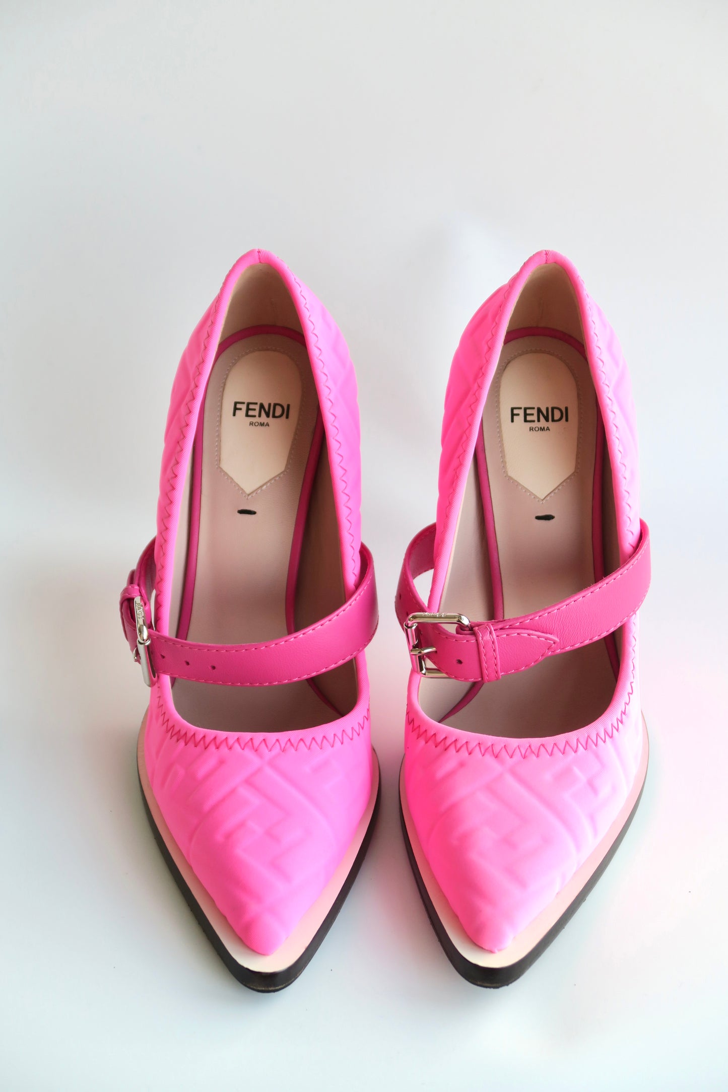 FENDI x Nicki Minaj Pink Belted Heels, IT 36.5
