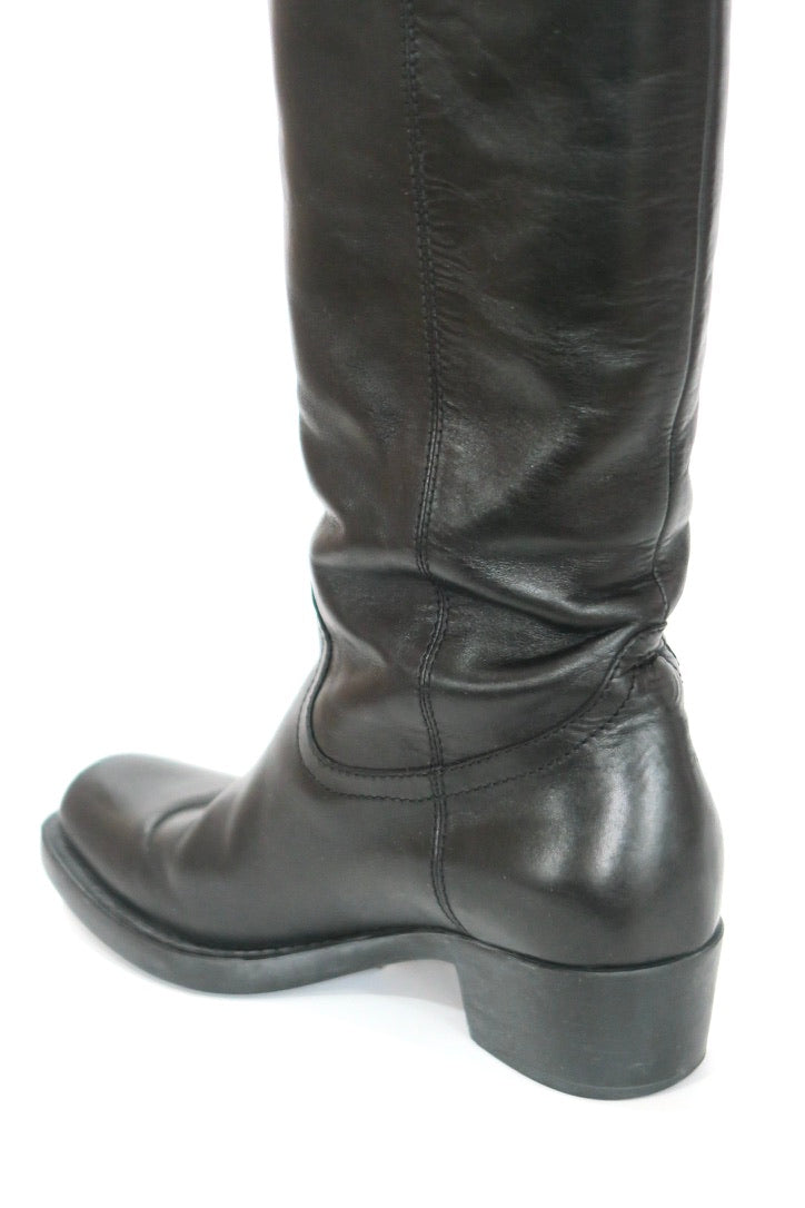 Gucci Leather Riding Boots, IT 37