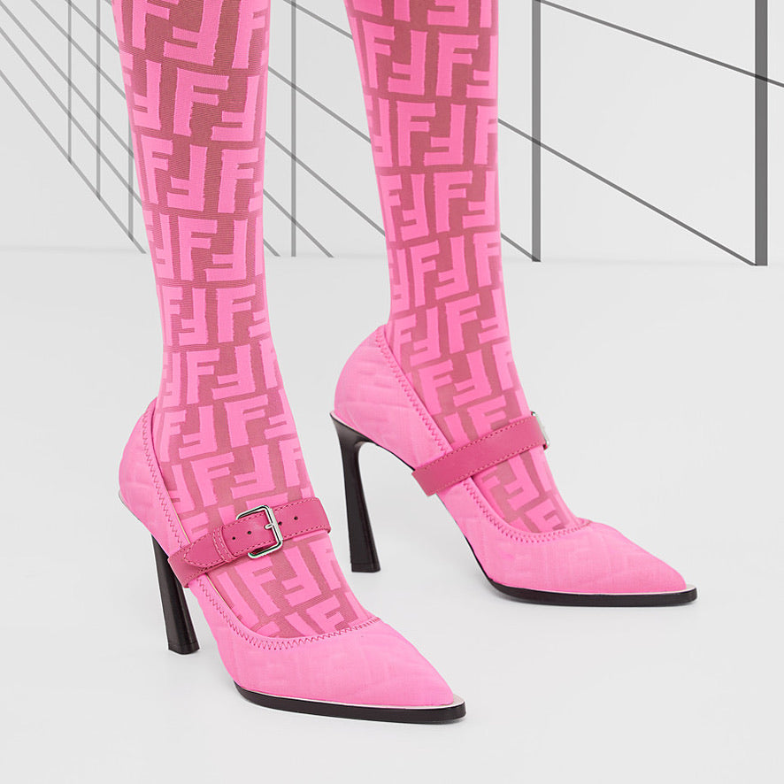 FENDI x Nicki Minaj Pink Belted Heels, IT 36.5