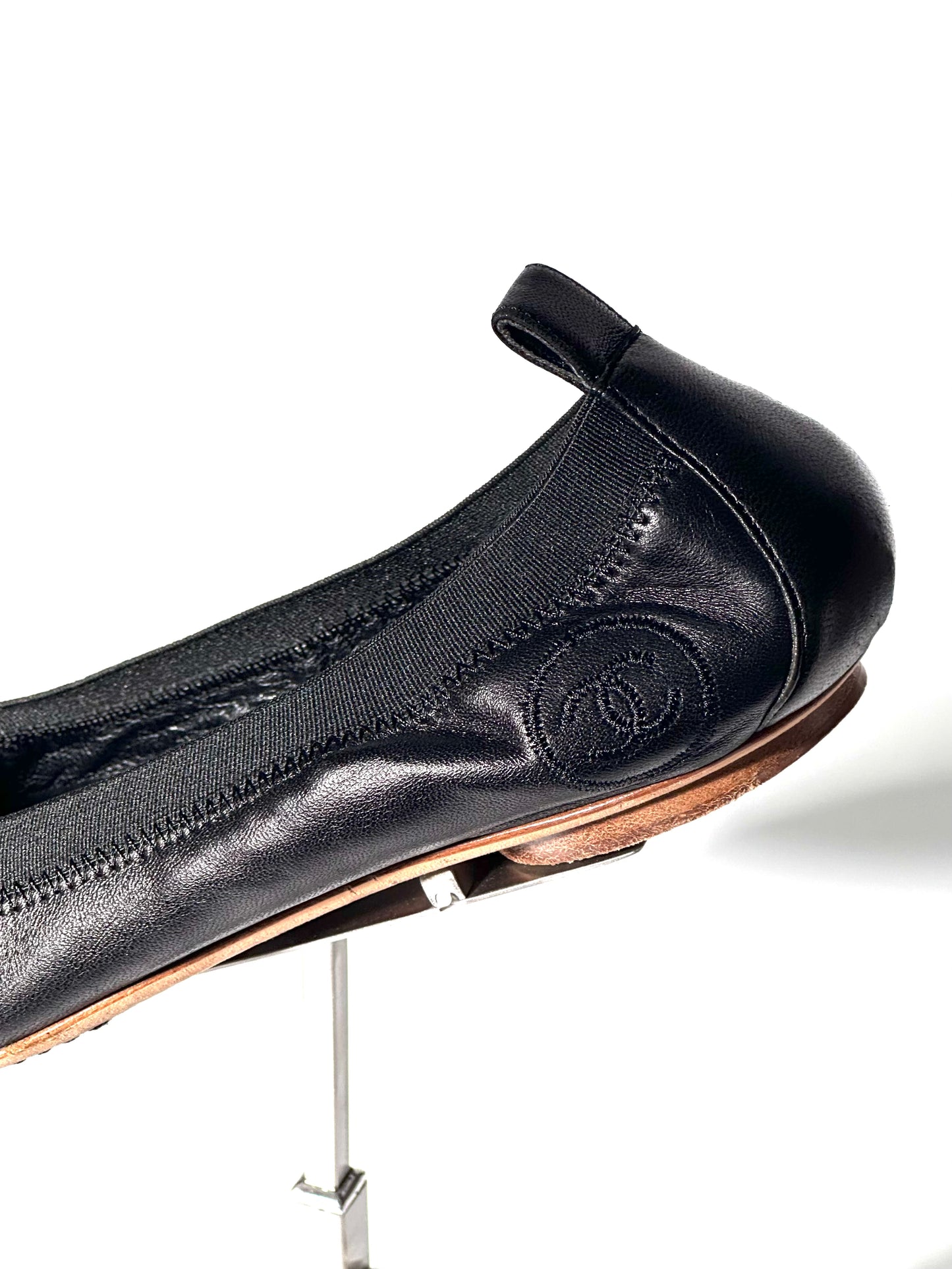 Chanel CC Elastic Ballet Flats, IT 37