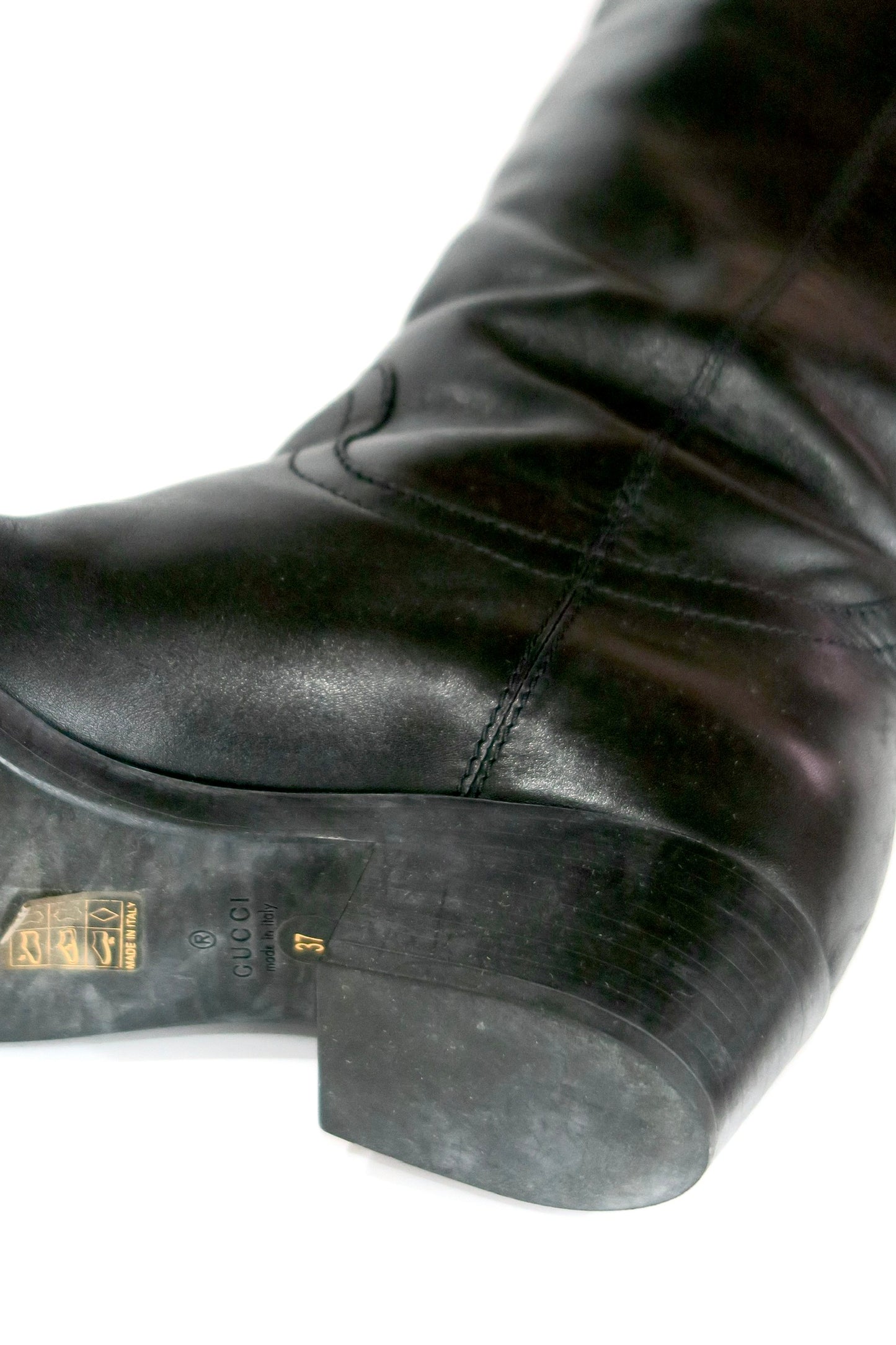 Gucci Leather Riding Boots, IT 37