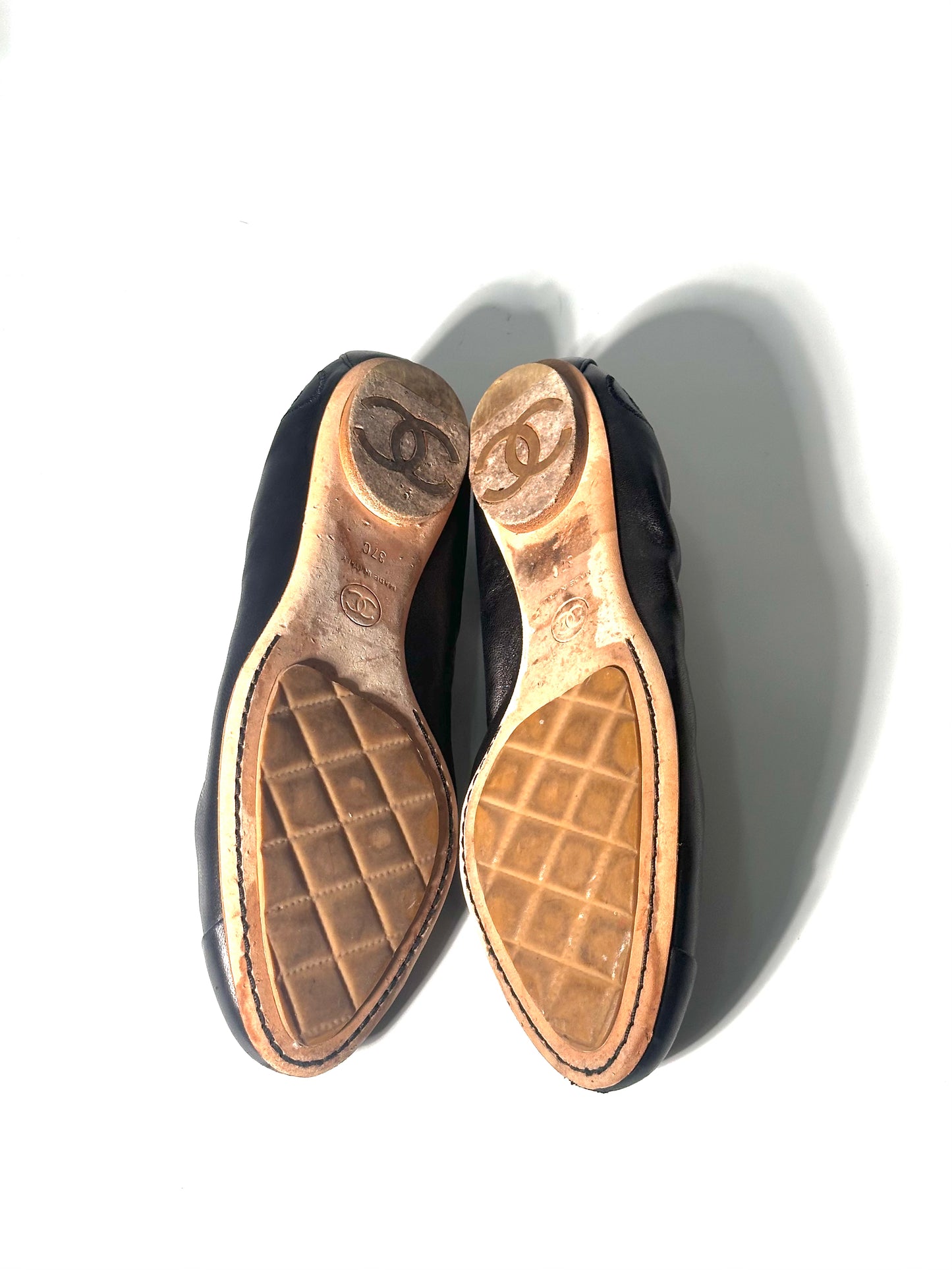 Chanel CC Elastic Ballet Flats, IT 37