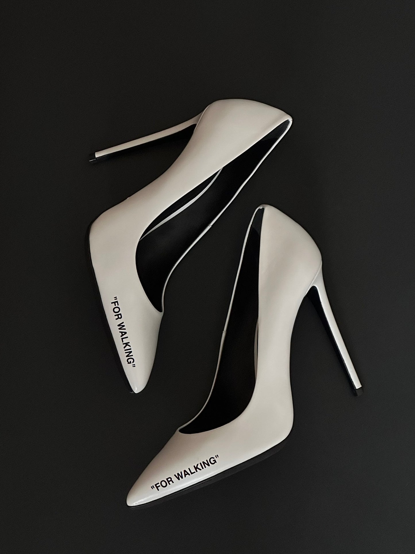Off-White c/o Virgil Abloh "FOR WALKING" Stiletto Heels, IT 39
