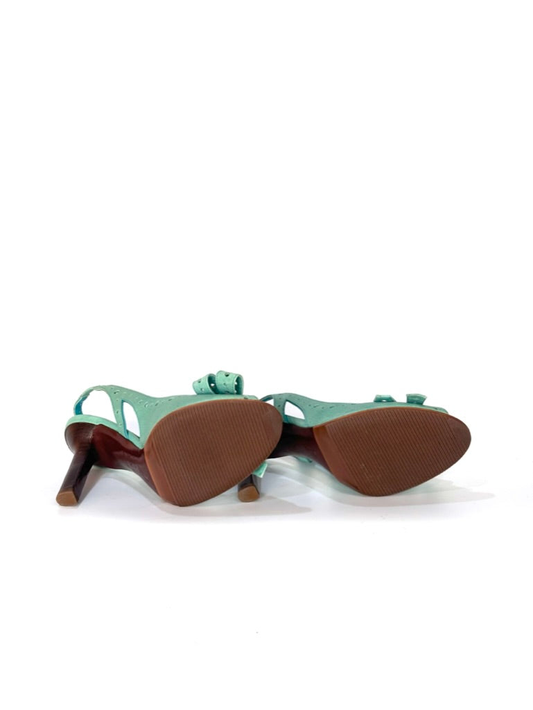 CELINE SS2003 Turquoise Sandals, IT 35.5