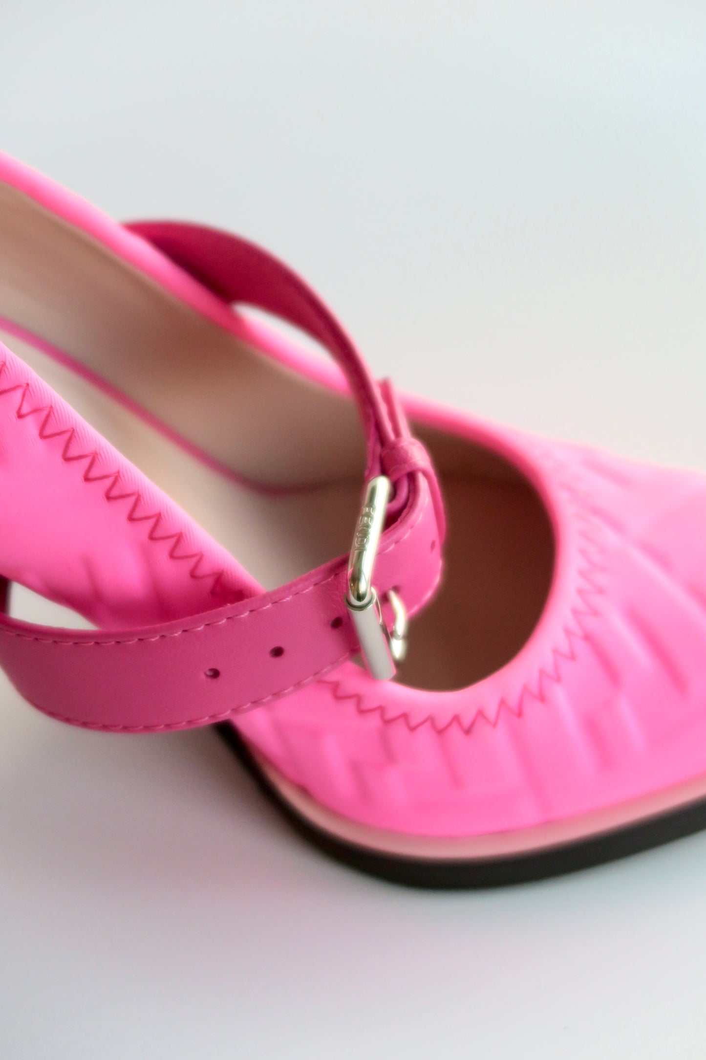 FENDI x Nicki Minaj Pink Belted Heels, IT 36.5