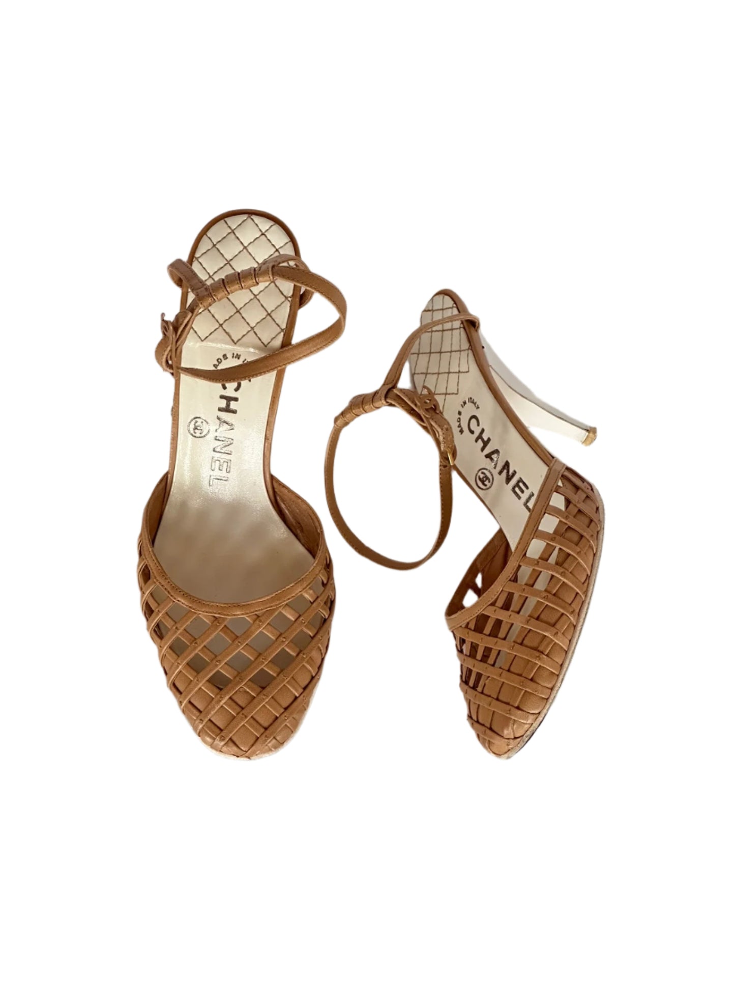 Chanel 2004 Cruise Resort Caged Heels, IT 36.5