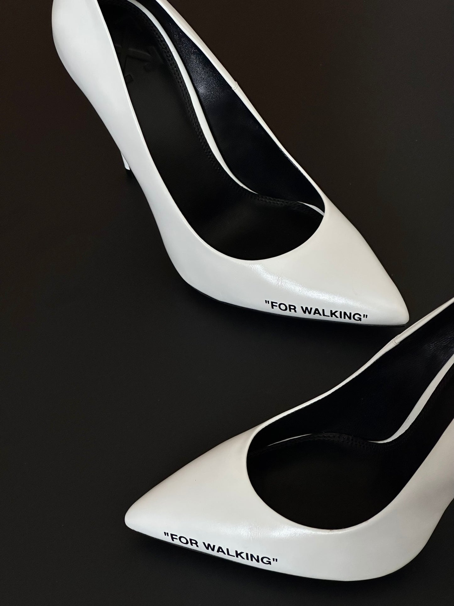 Off-White c/o Virgil Abloh "FOR WALKING" Stiletto Heels, IT 39