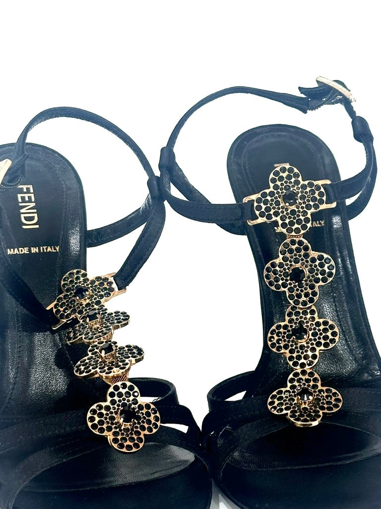 FENDI T-Strap Sandals, IT 37.5