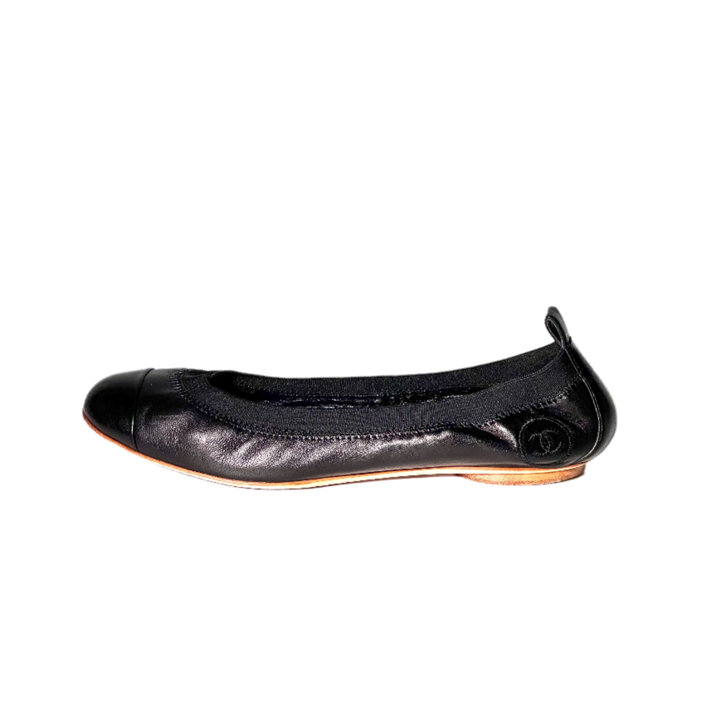 Chanel CC Elastic Ballet Flats, IT 37