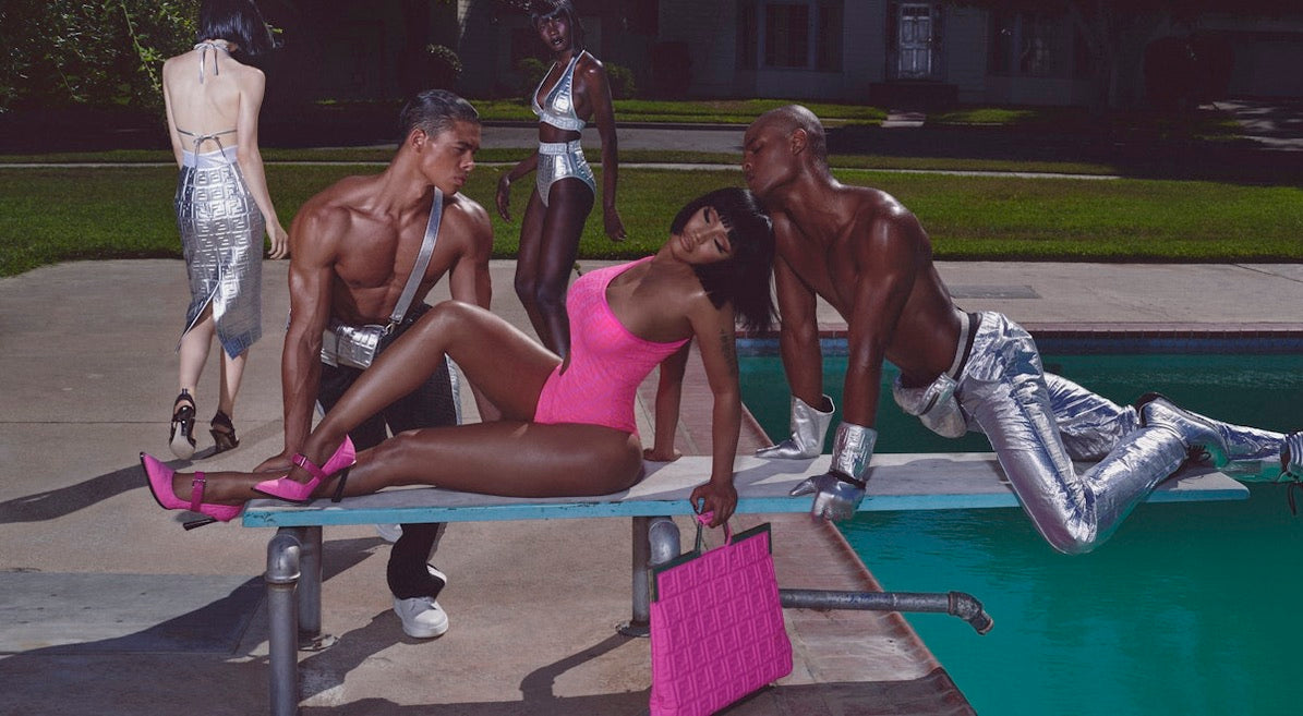 FENDI x Nicki Minaj Pink Belted Heels, IT 36.5