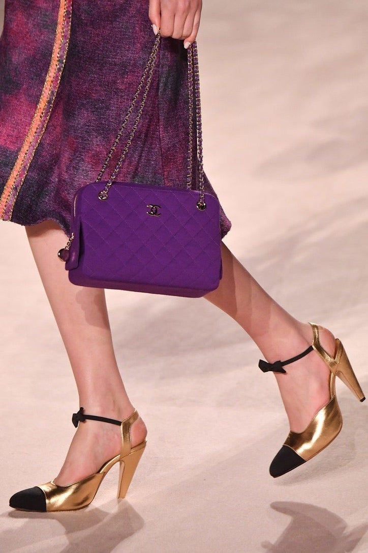 Chanel Métiers d'Art 2020 Gold Slingback Heels, IT 37.5