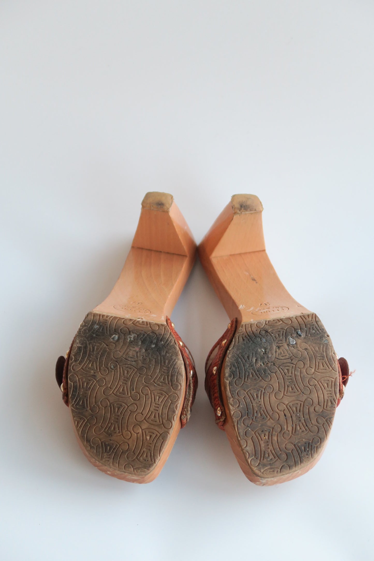 Celine Wooden Sandals, IT 37