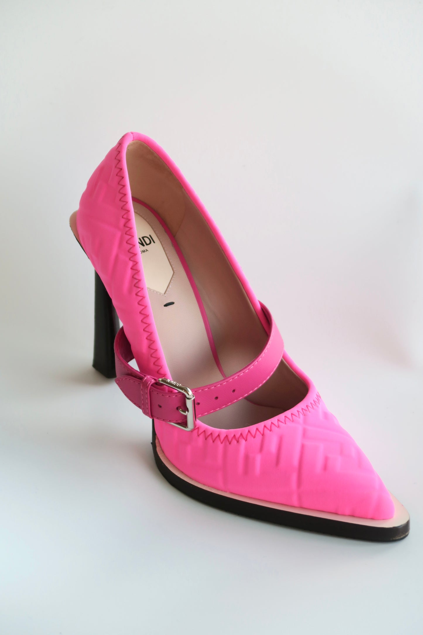 FENDI x Nicki Minaj Pink Belted Heels, IT 36.5