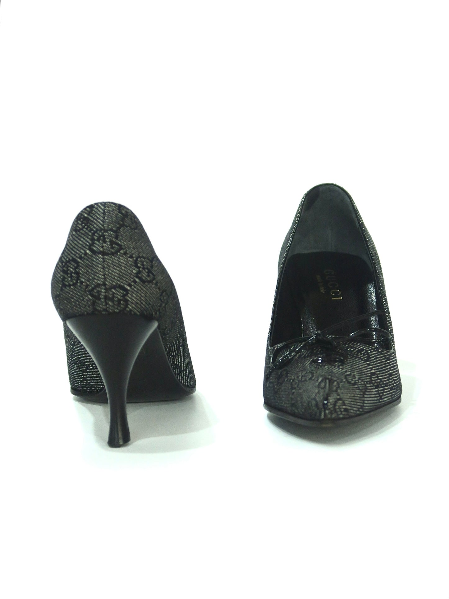 Gucci GG Bow Pointed Toe Pumps, IT 36