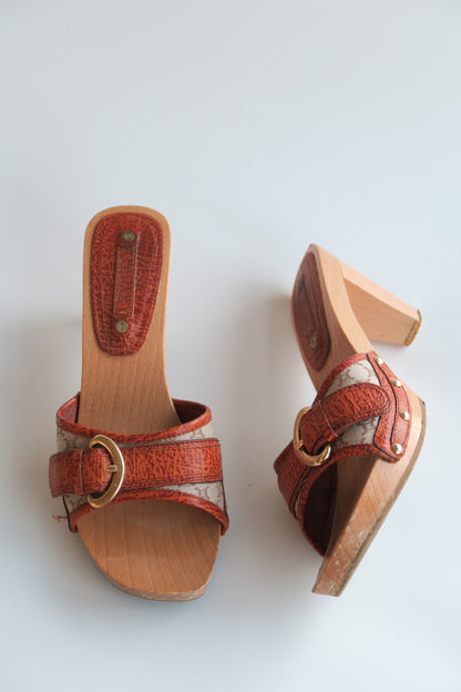 Celine Wooden Sandals, IT 37