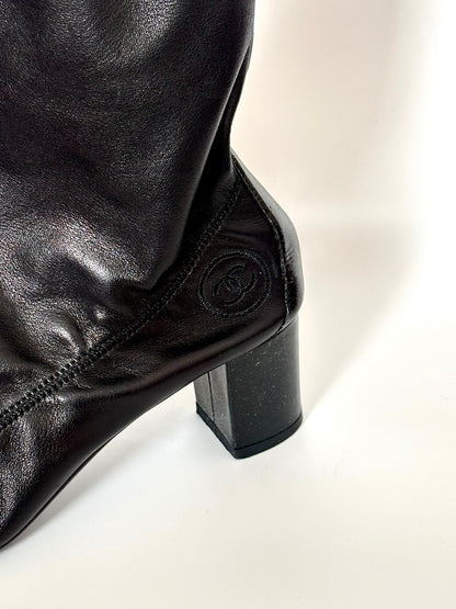 Chanel Lambskin Ankle Boots, IT 36.5