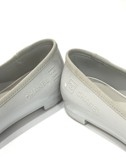 Chanel CC Grey Ballet Flats, IT 37