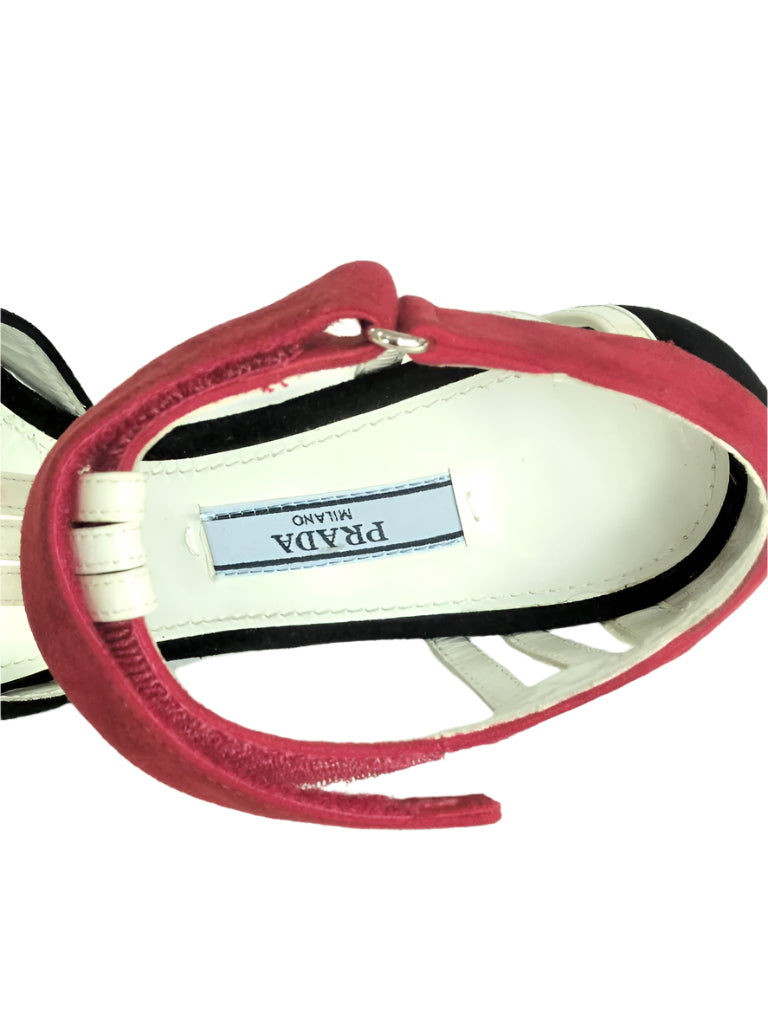 Prada SS2016 Tricolor Sandals, IT 34.5