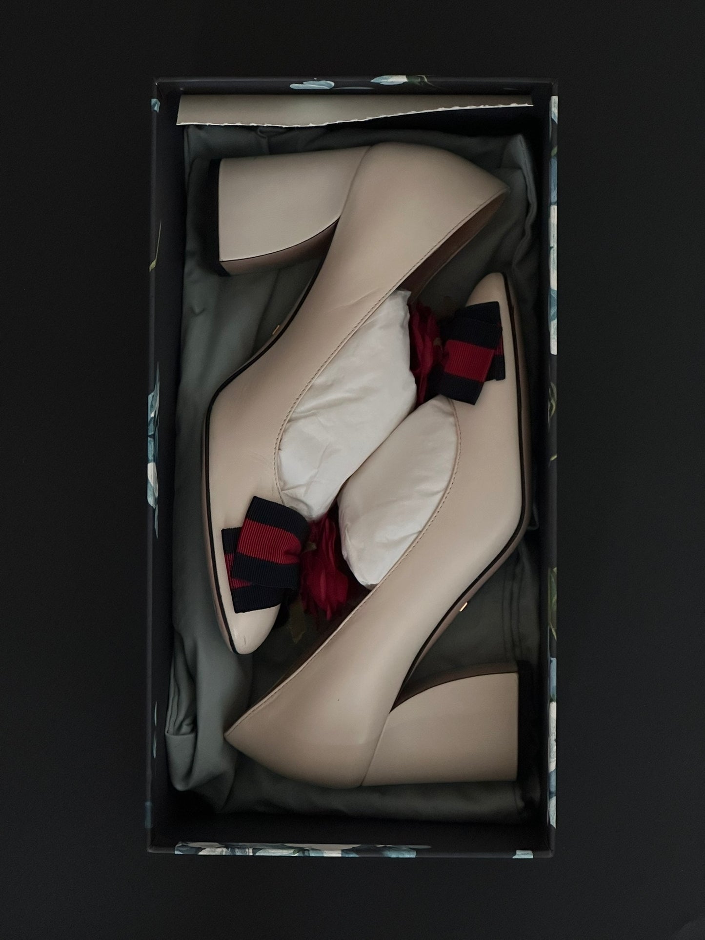 Gucci Flower Block Heels, IT 35.5
