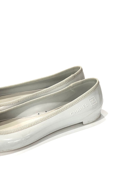 Chanel CC Grey Ballet Flats, IT 37
