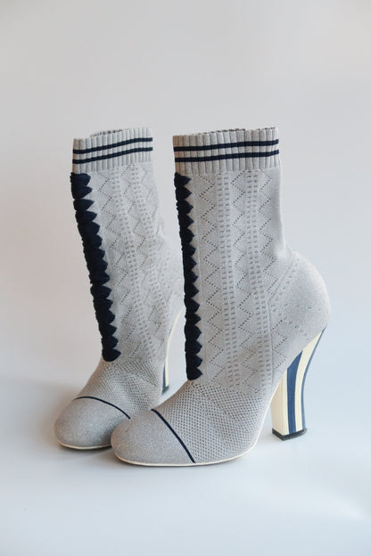 Fendi SS2017 RTW Knitted Sock Boots, IT 37
