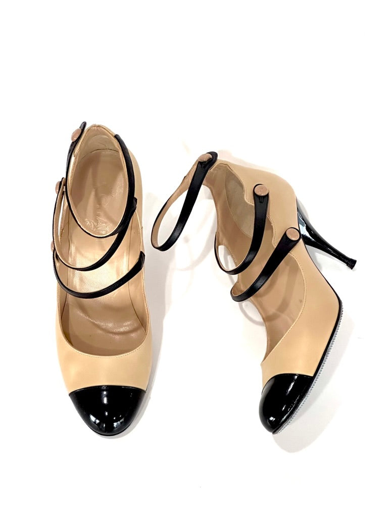 Chanel Triple Strap heels, IT 37.5