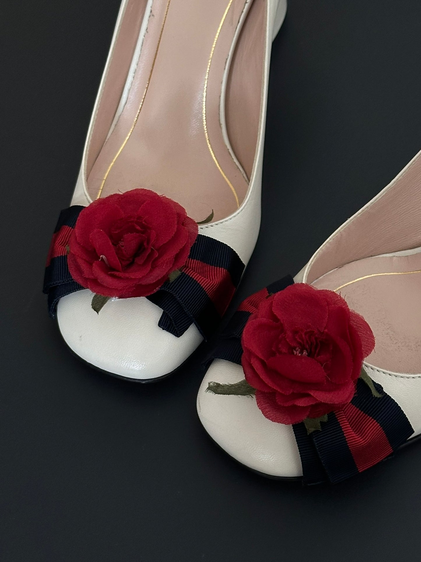 Gucci Flower Block Heels, IT 35.5