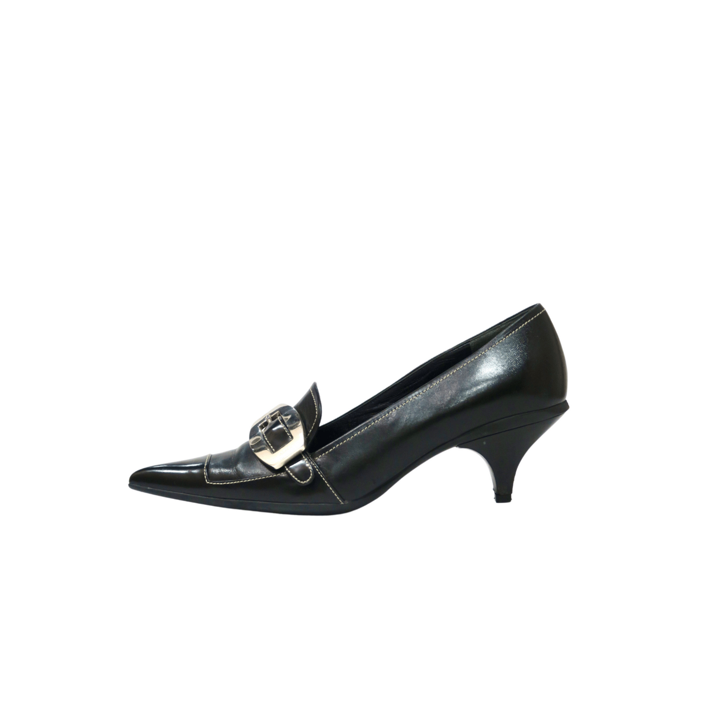 Prada Buckle Kitten Heels, IT 37
