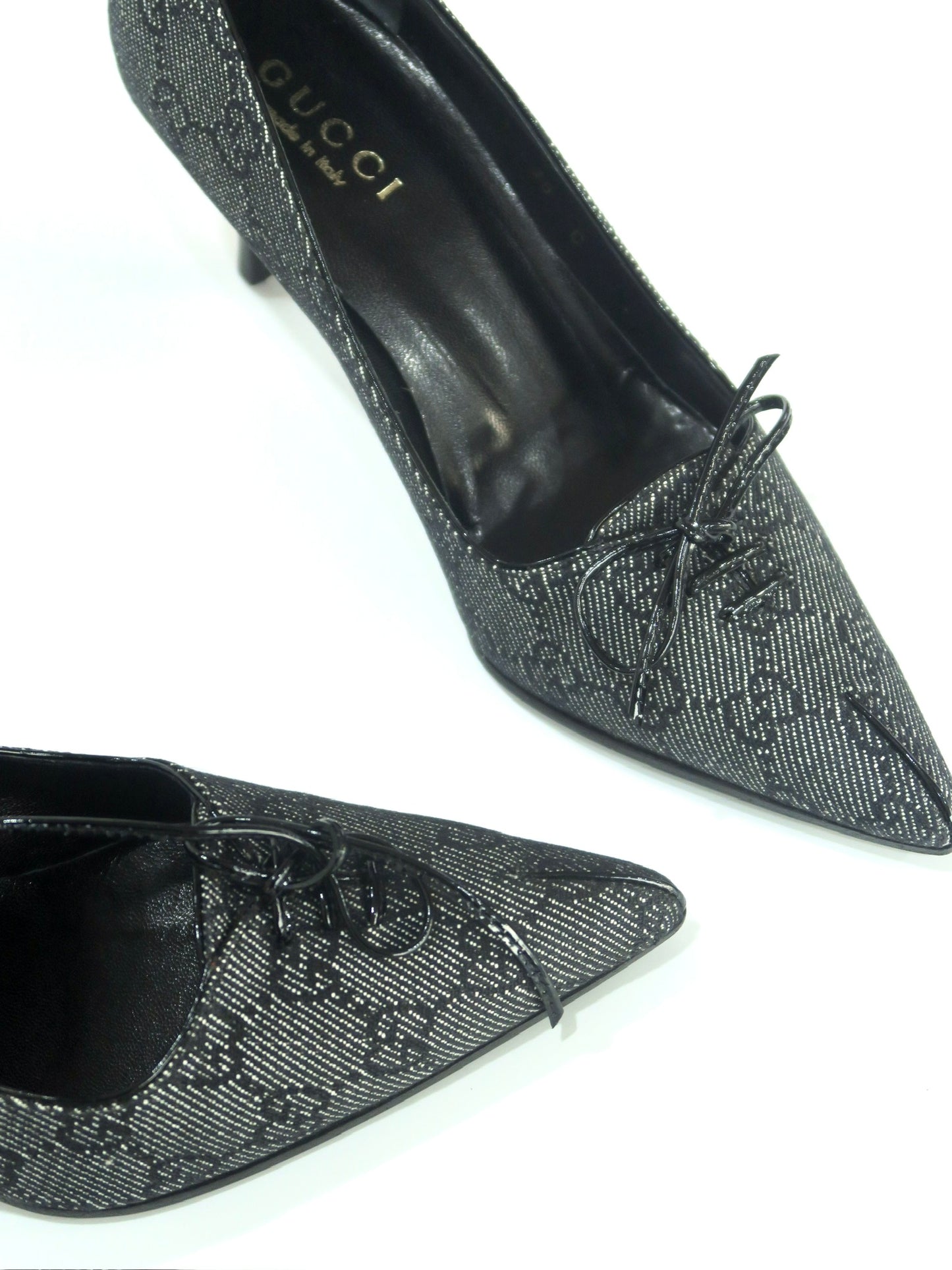 Gucci GG Bow Pointed Toe Pumps, IT 36
