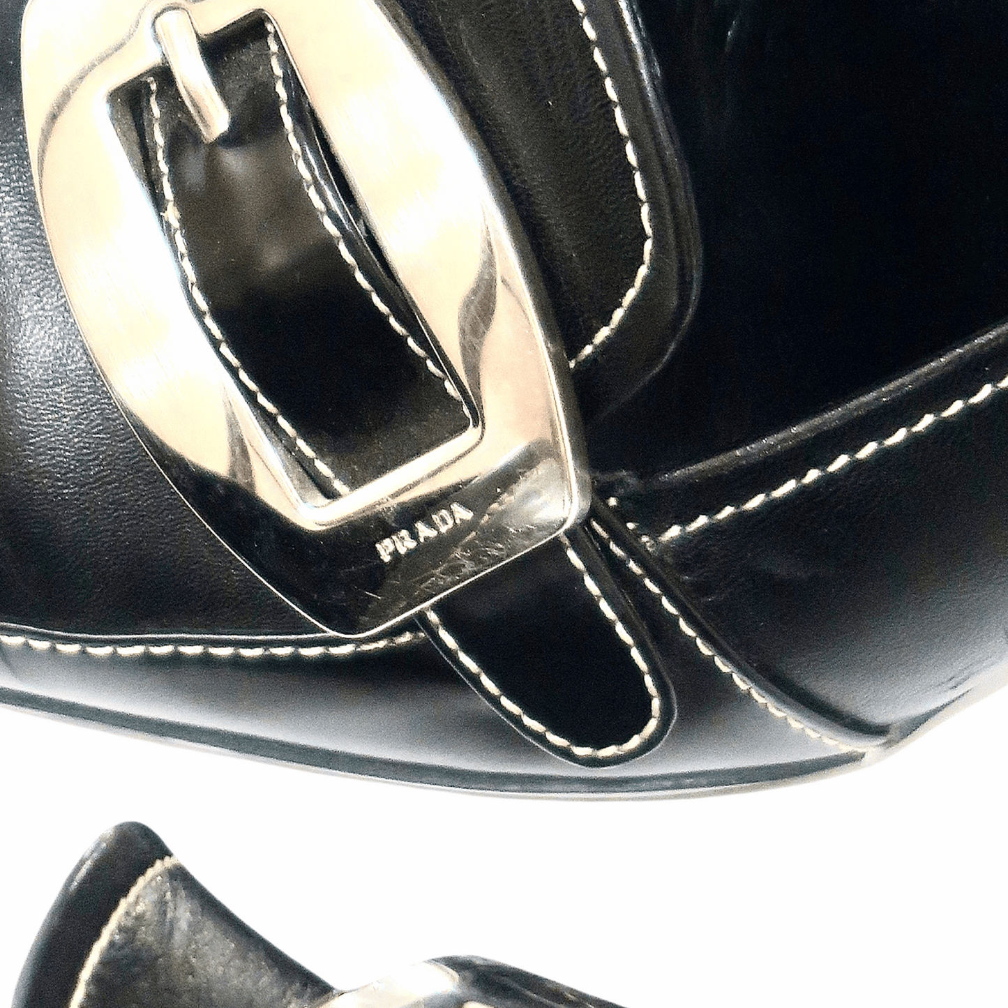 Prada Buckle Kitten Heels, IT 37