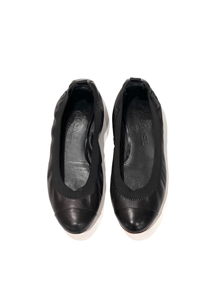 Chanel CC Elastic Ballet Flats, IT 37