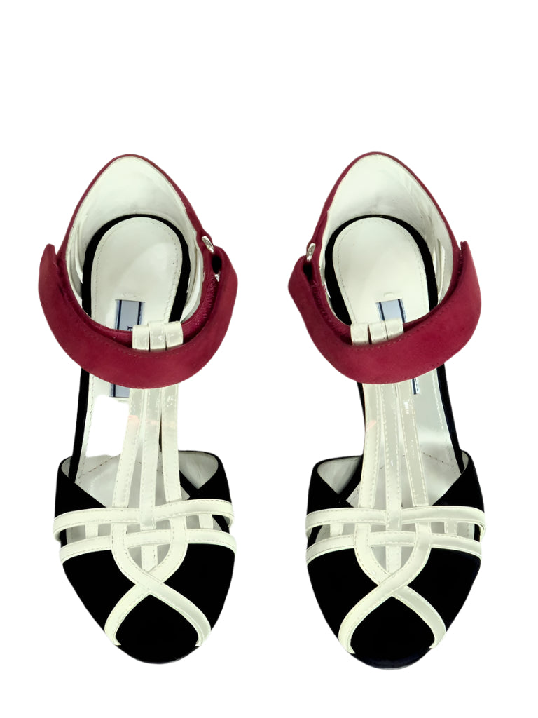 Prada SS2016 Tricolor Sandals, IT 34.5