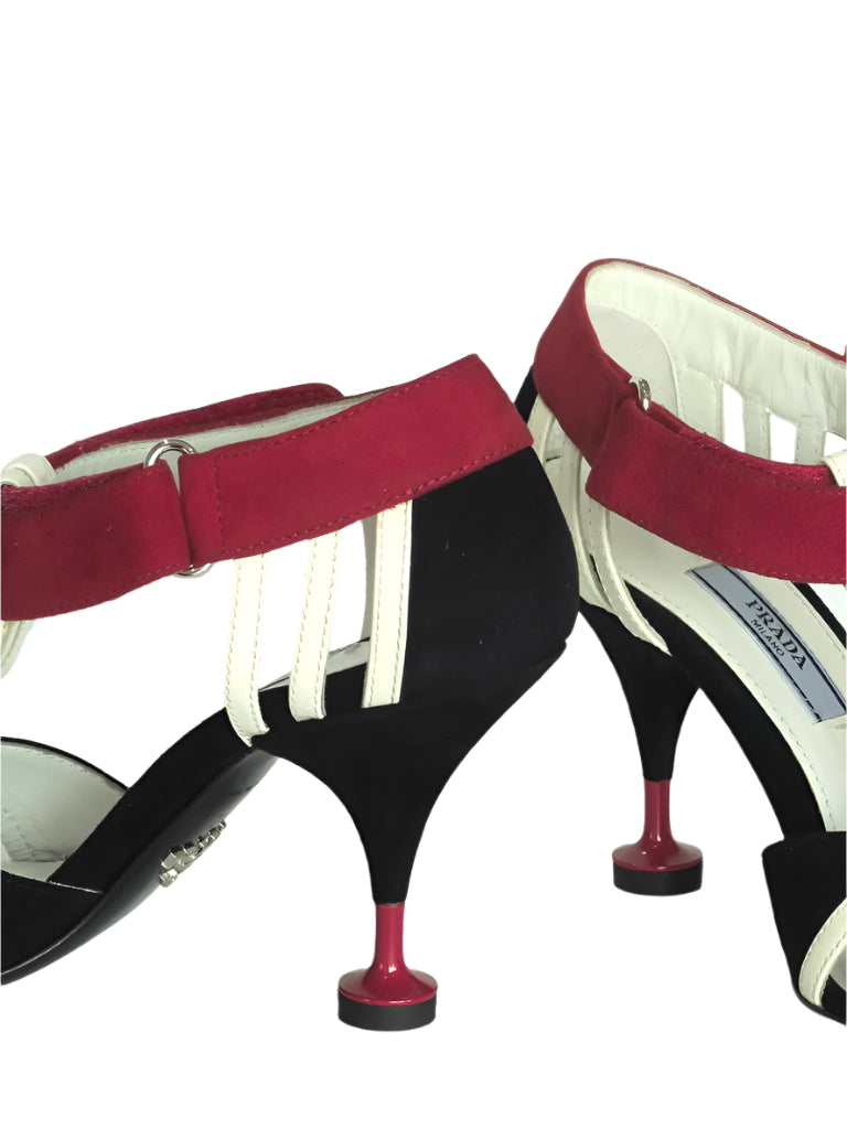 Prada SS2016 Tricolor Sandals, IT 34.5