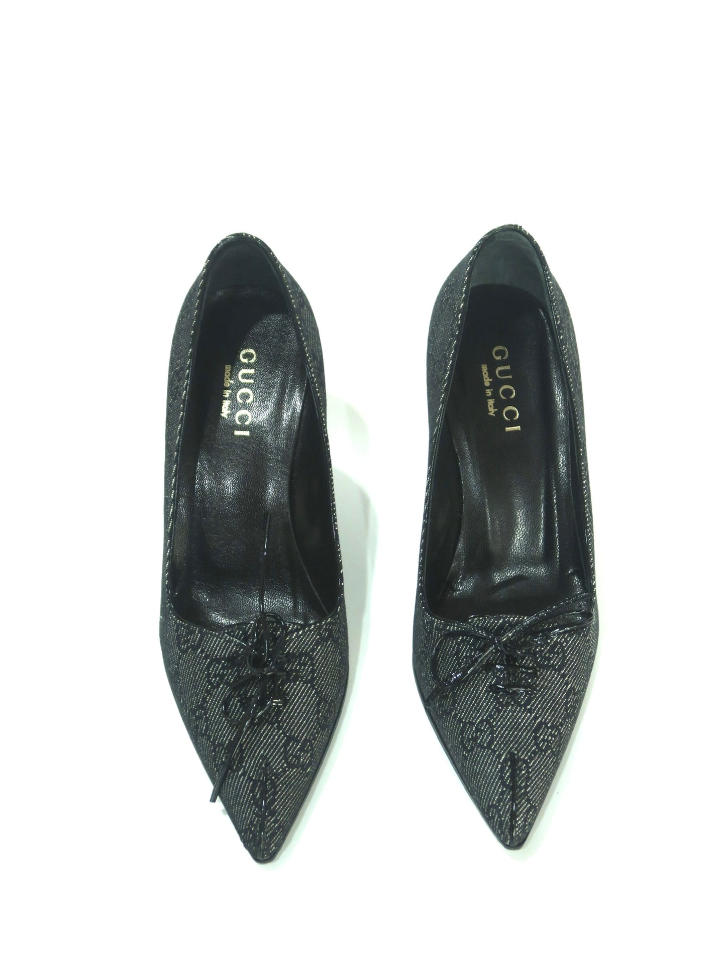 Gucci GG Bow Pointed Toe Pumps, IT 36