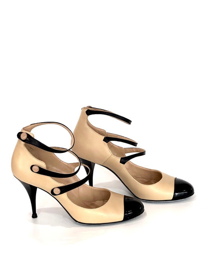 Chanel Triple Strap heels, IT 37.5
