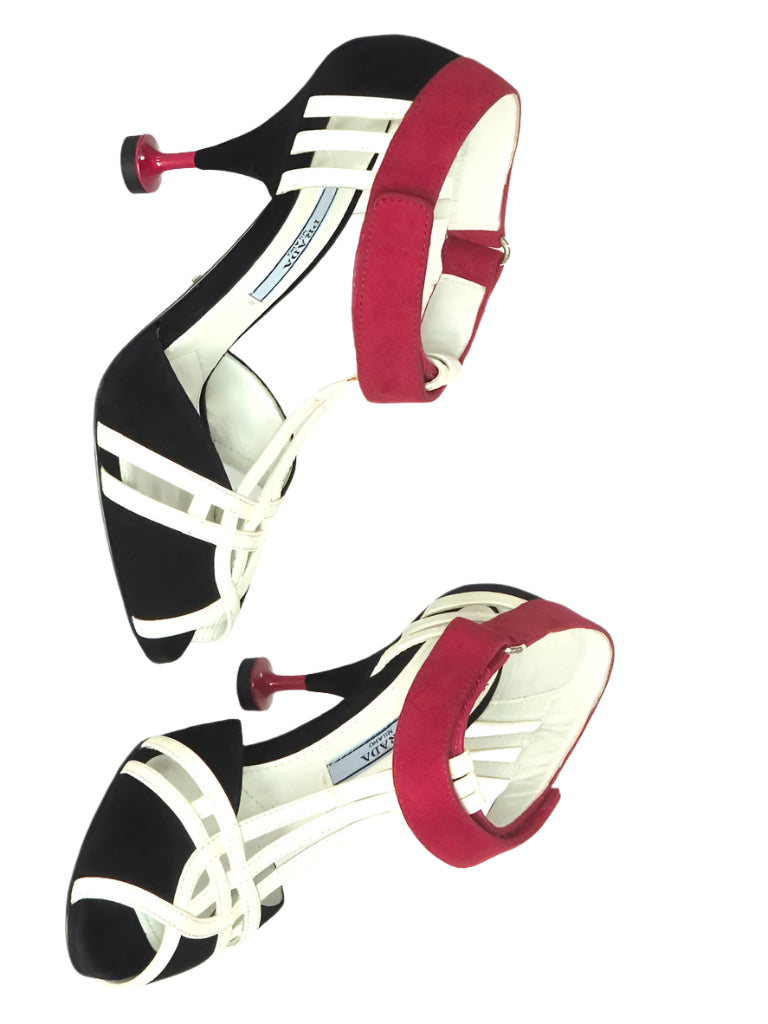 Prada SS2016 Tricolor Sandals, IT 34.5