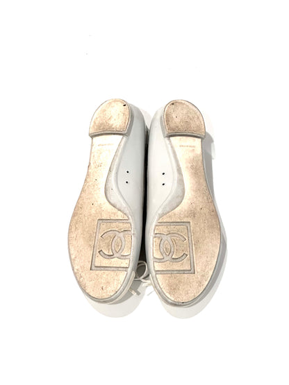 Chanel CC Grey Ballet Flats, IT 37