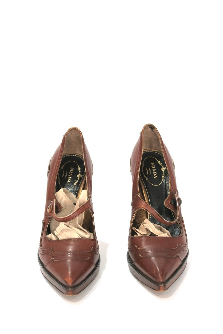 Prada Mary Jane Heels, IT 37.5