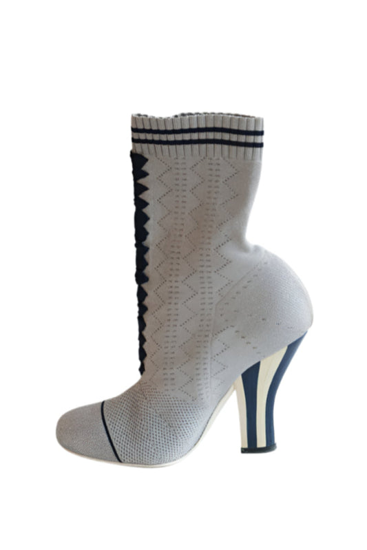 Fendi SS2017 RTW Knitted Sock Boots, IT 37