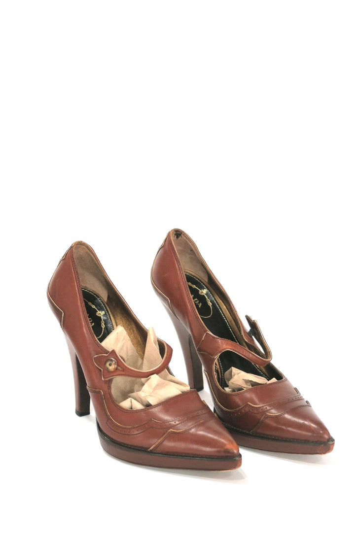 Prada Mary Jane Heels, IT 37.5
