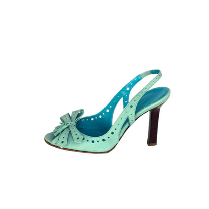 CELINE SS2003 Turquoise Sandals, IT 35.5