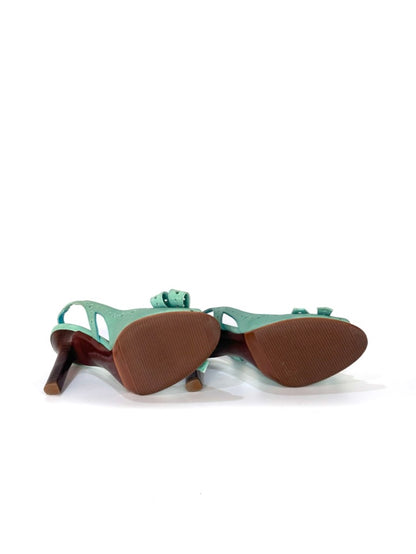 CELINE SS2003 Turquoise Sandals, IT 35.5
