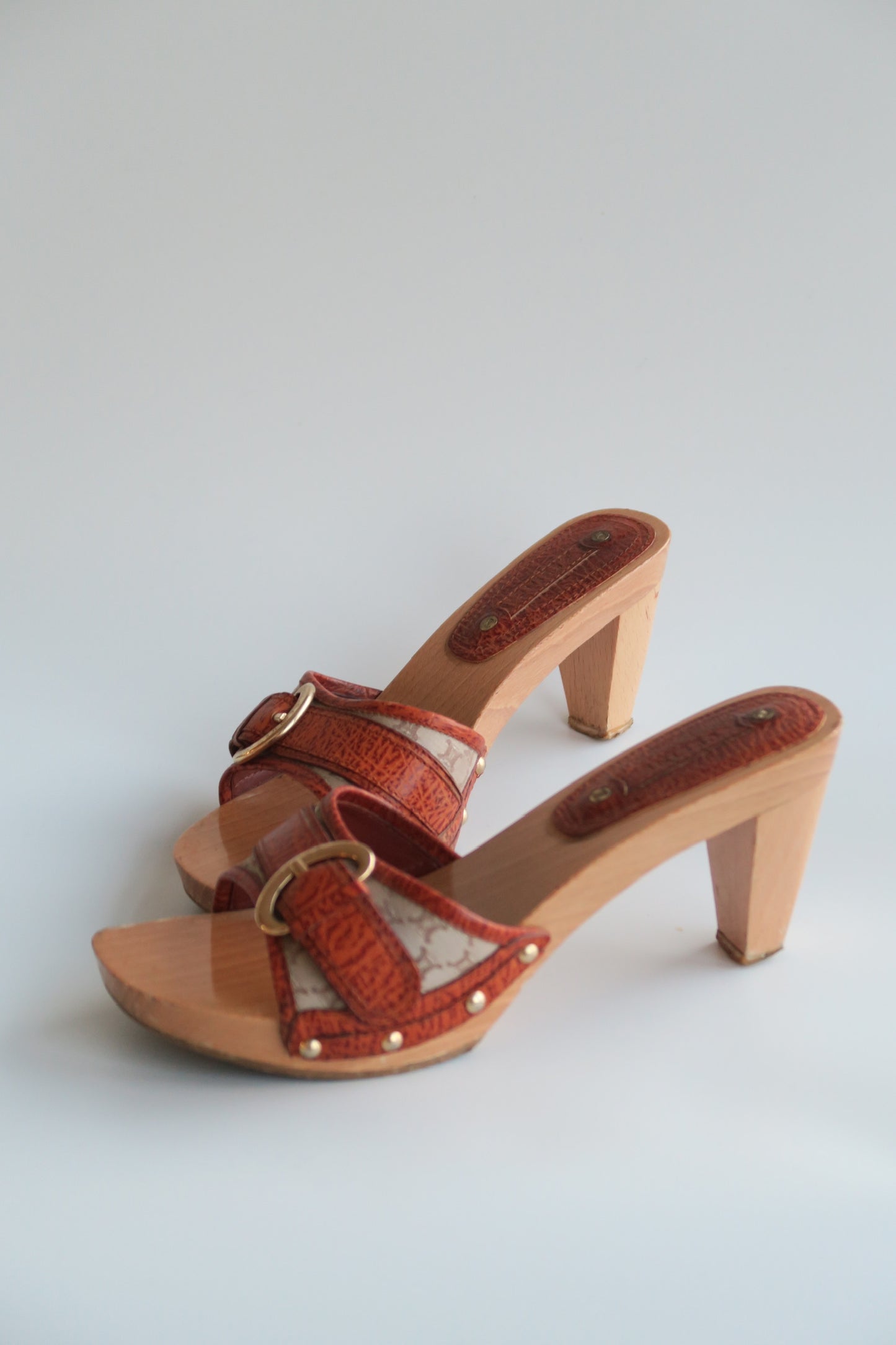 Celine Wooden Sandals, IT 37