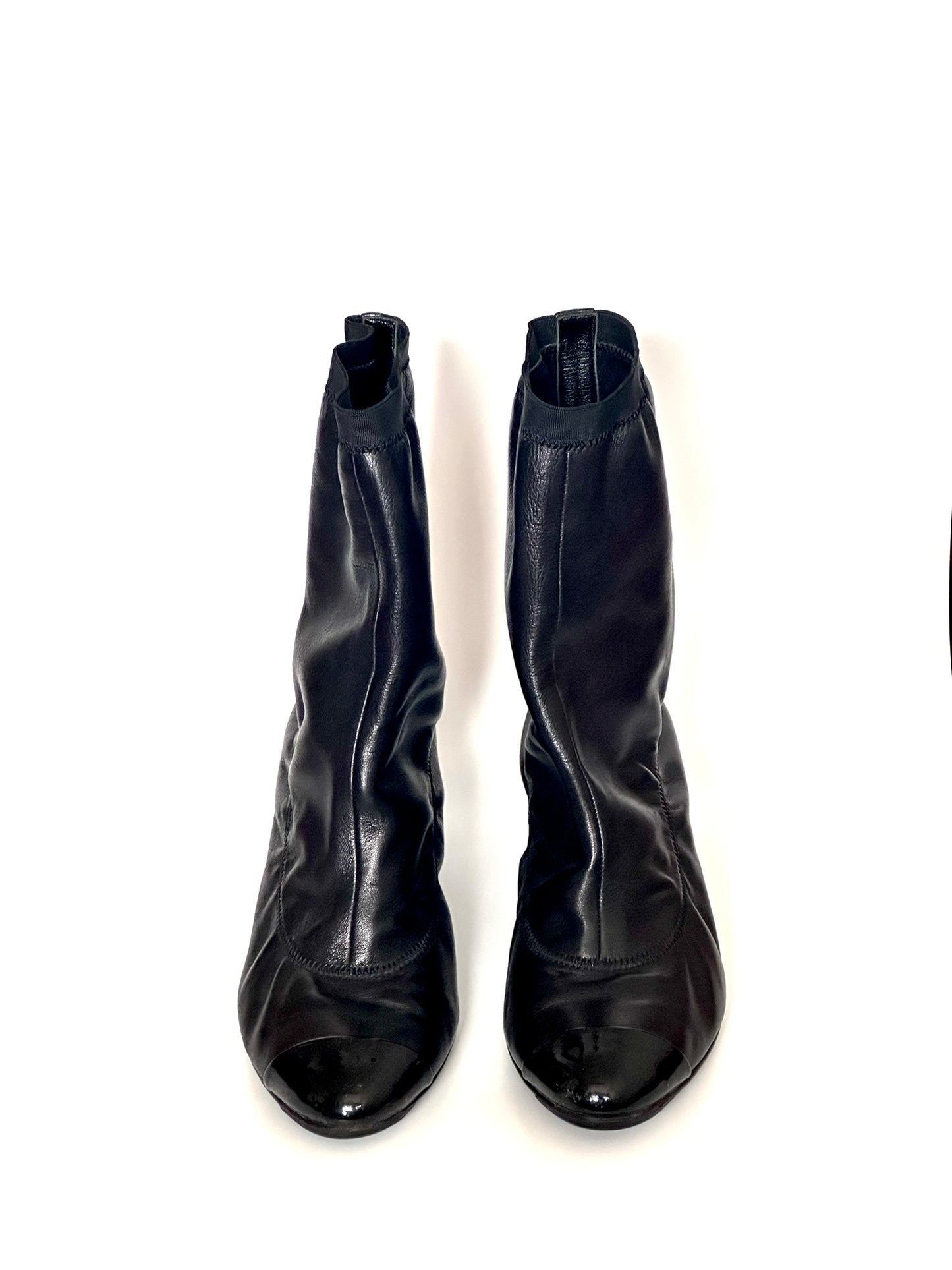 Chanel Lambskin Ankle Boots, IT 36.5