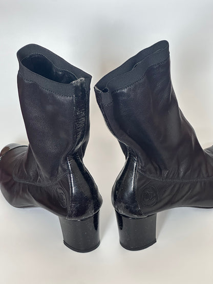 Chanel Lambskin Ankle Boots, IT 36.5