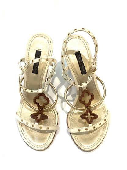 Louis Vuitton Flower Monogram Sandals, IT 36