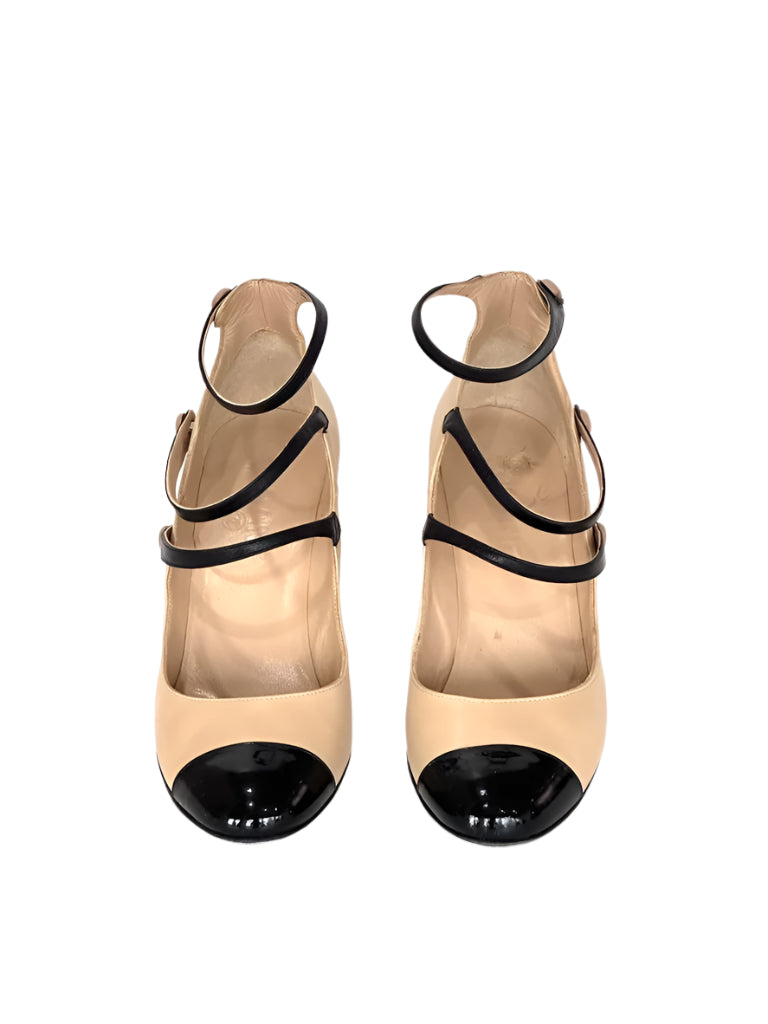 Chanel Triple Strap heels, IT 37.5