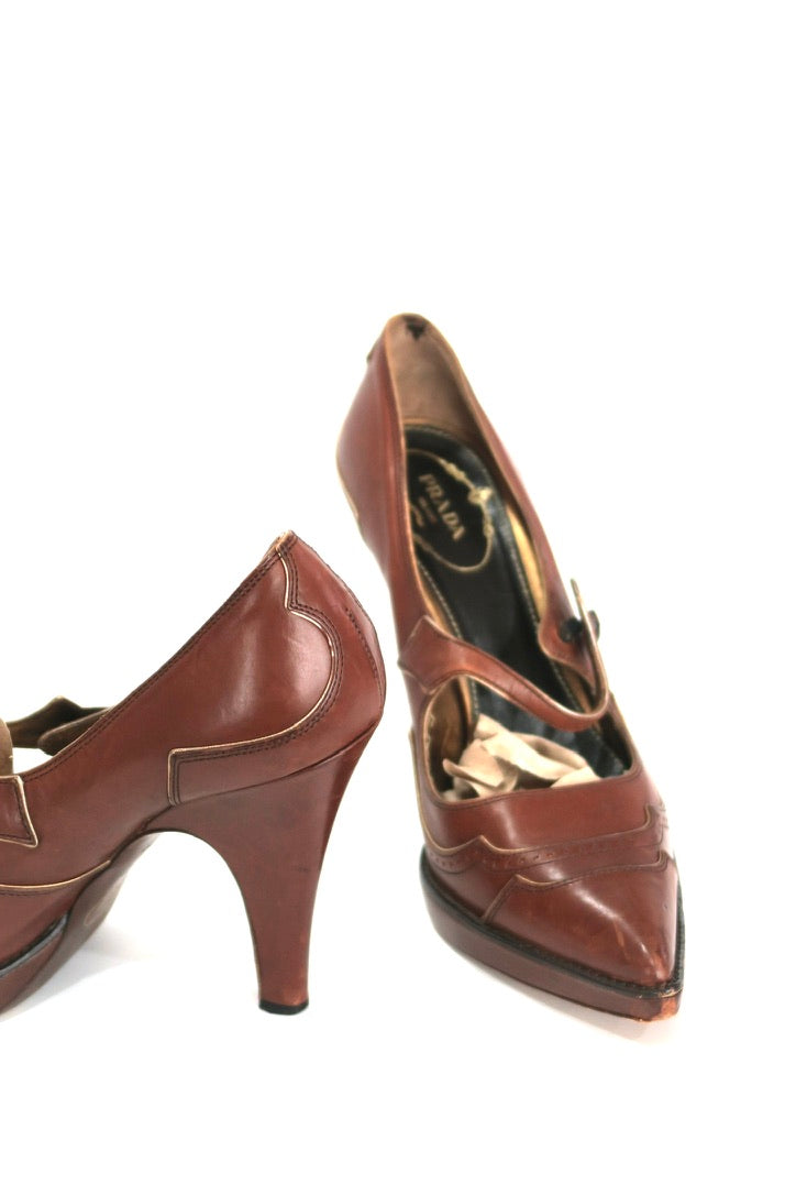 Prada Mary Jane Heels, IT 37.5