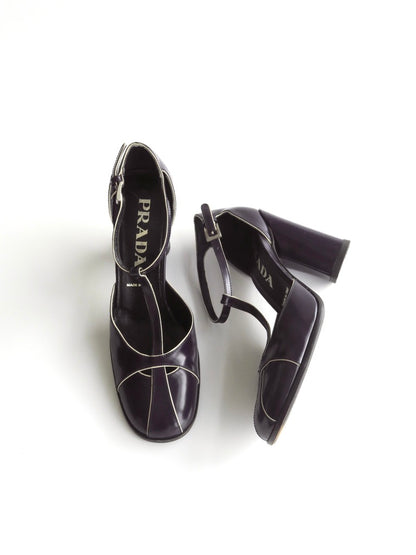 Prada Purple T-Strap Pumps Legally Blonde, IT 35.5